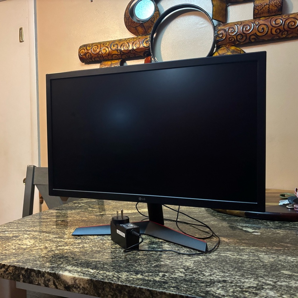 LG Black and Gray Office Monitor
